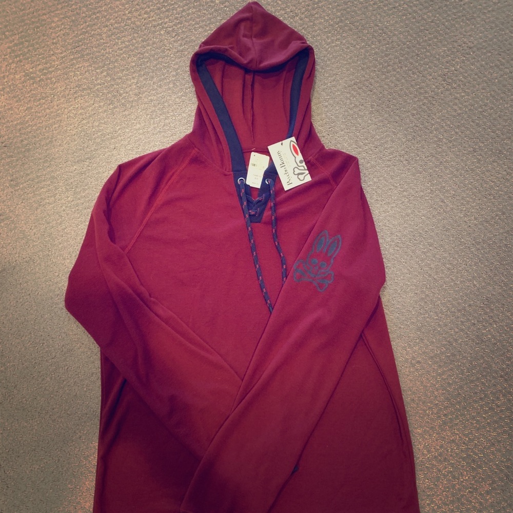 NWT Men’s Psycho Bunny Lightweight Hoodie M